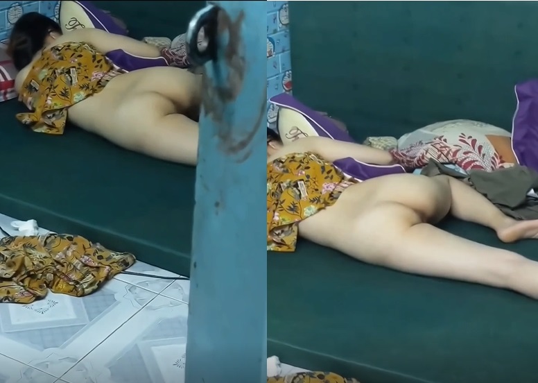 viet69-Em hàng xóm quên đóng cửa bị chàng trai lén xem trộm bướm