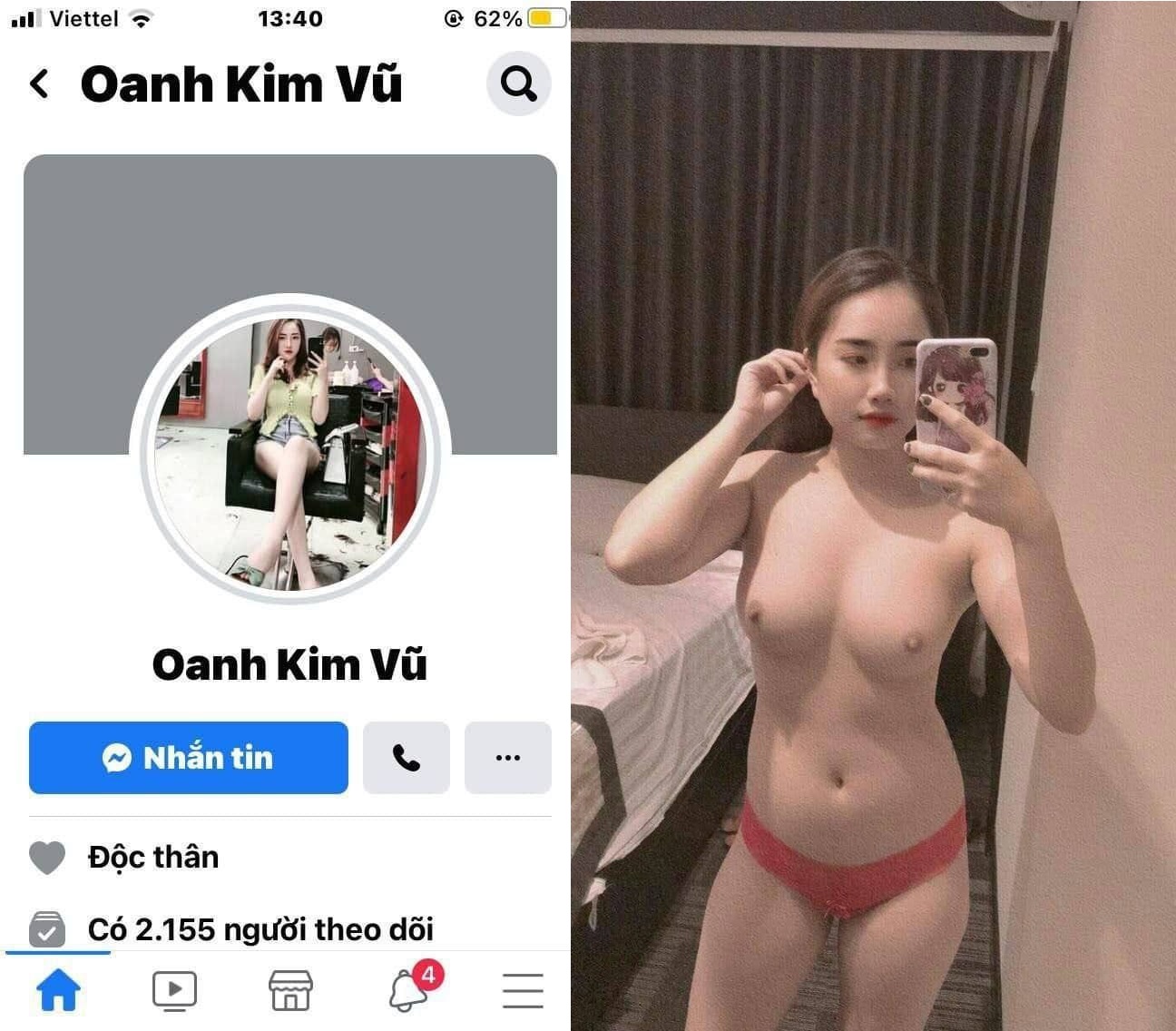 Vũ Kim Oanh mông to thích chổng lên cho anh nện - sex clip